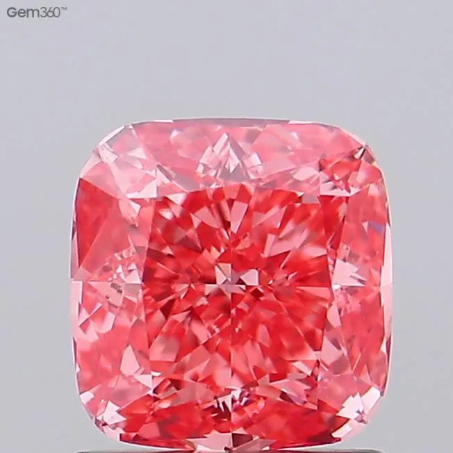 1.05ct Princess Lab Grown Diamond (Colour Fancy Vivid Pink, Clarity VVS2, IGI Certified)