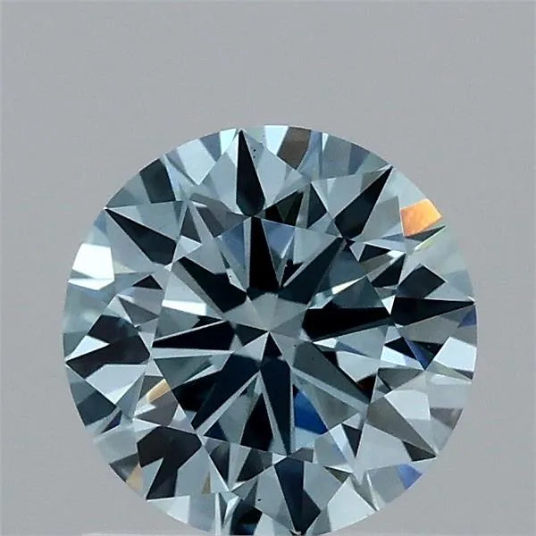 1.05ct Round Lab Grown Diamond (Colour Fancy Vivid Blue, Clarity VS1, Cut ID, IGI Certified)
