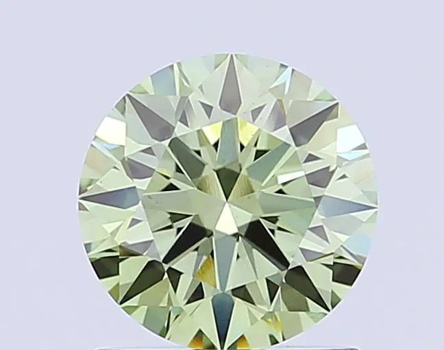 1.05ct Round Lab Grown Diamond (Colour Fancy Vivid Green, Clarity VS1, Cut ID, IGI Certified)