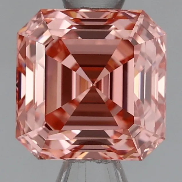 1.06ct Asscher Lab Grown Diamond (Colour Fancy Intense Pink, Clarity VS2, Cut EX, IGI Certified)