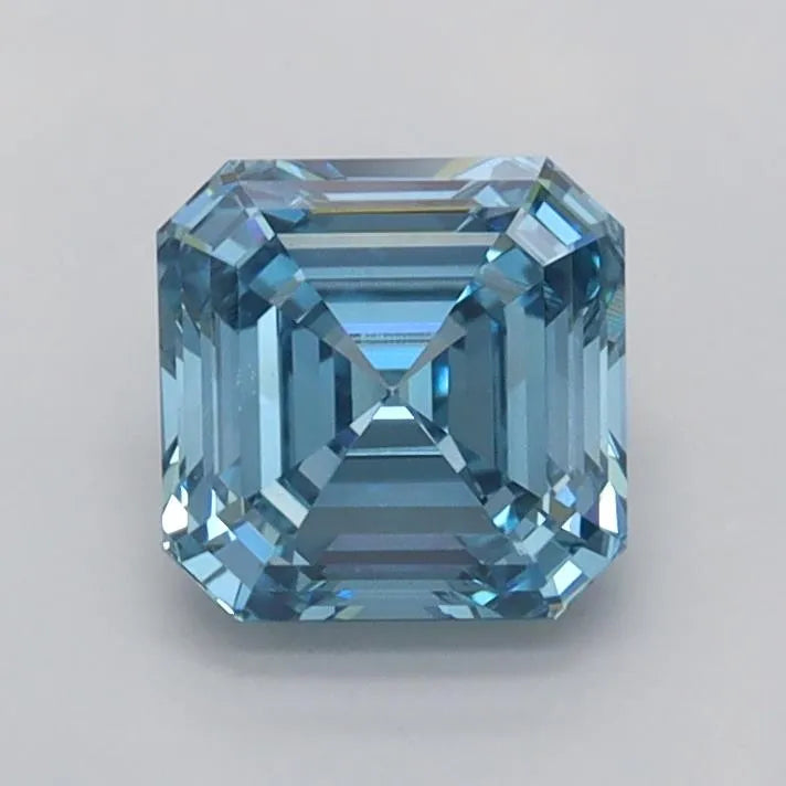1.06ct Asscher Lab Grown Diamond (Colour Fancy Vivid Blue, Clarity VS1, IGI Certified)