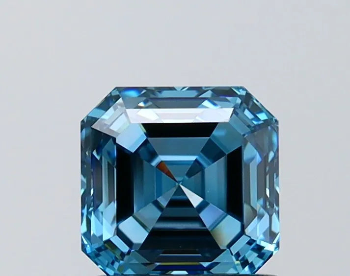 1.06ct Asscher Lab Grown Diamond (Colour Fancy Vivid Blue, Clarity VVS1, IGI Certified)