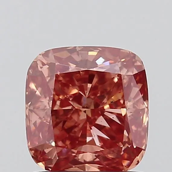 1.06ct Cushion modified Lab Grown Diamond (Colour Fancy Orangey Brown, Clarity VS2, IGI Certified)