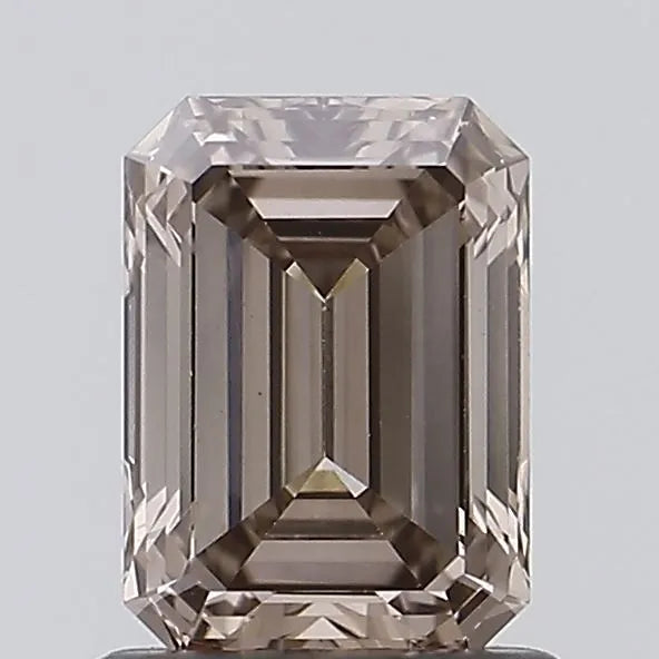 1.06ct Emerald Lab Grown Diamond (Colour Fancy Pink Brown, Clarity VS1, IGI Certified)