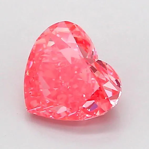 1.06ct Heart Lab Grown Diamond (Colour Fancy Vivid Pink, Clarity VS1, IGI Certified)