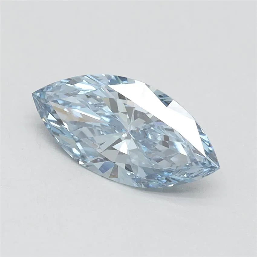 1.06ct Marquise Lab Grown Diamond (Colour Fancy Vivid Blue, Clarity VS1, IGI Certified)