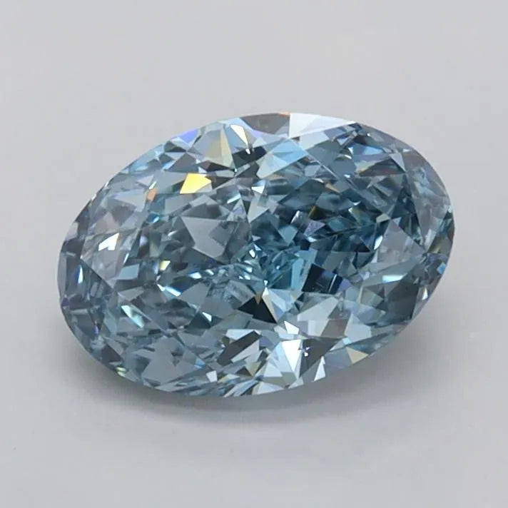 1.06ct Oval Lab Grown Diamond (Colour Fancy Intense Blue, Clarity VVS1, IGI Certified)