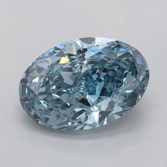 1.06ct Oval Lab Grown Diamond (Colour Fancy Intense Blue, Clarity VVS1, IGI Certified)