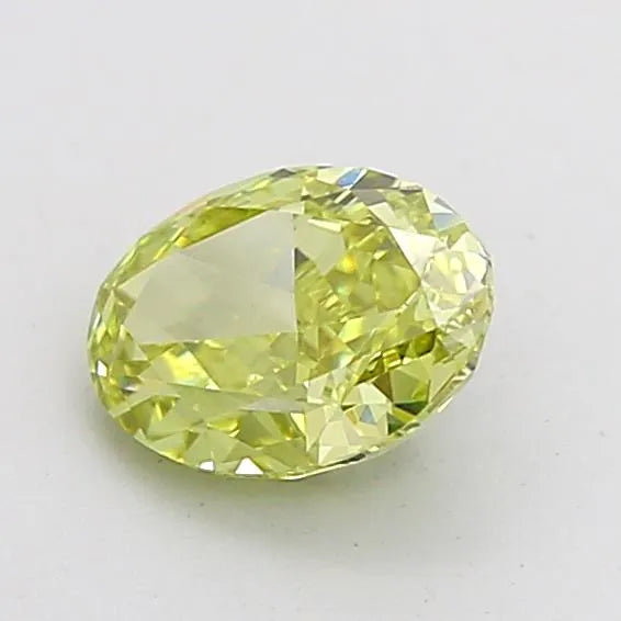 1.06ct Oval Lab Grown Diamond (Colour Fancy Intense Greenish Yellow, Clarity VVS2, IGI Certified)