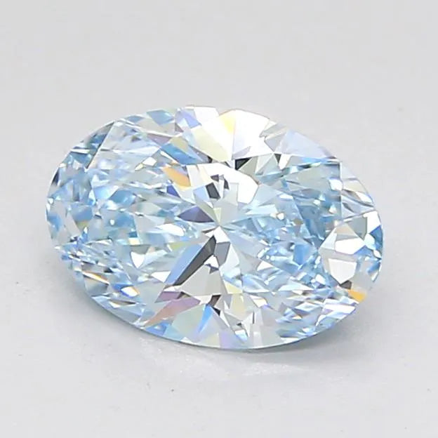1.06ct Oval Lab Grown Diamond (Colour Fancy Light Blue, Clarity VS1, IGI Certified)