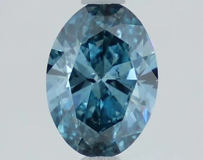 1.06ct Oval Lab Grown Diamond (Colour Fancy Vivid Blue, Clarity SI1, Cut GD, IGI Certified)