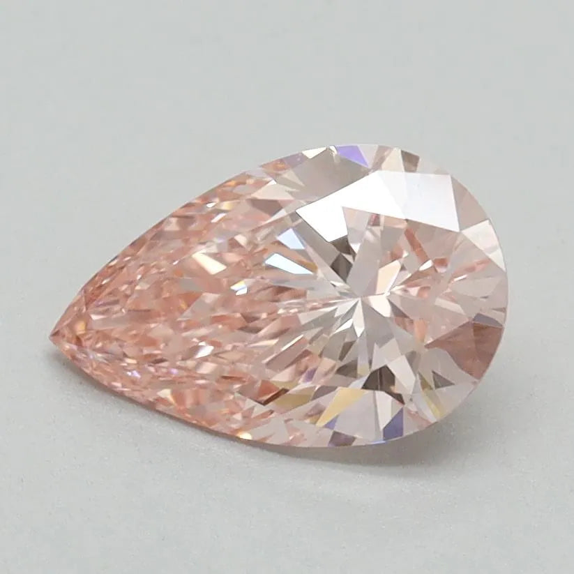 1.06ct Pear Lab Grown Diamond (Colour Fancy Intense Pink, Clarity VVS1, IGI Certified)