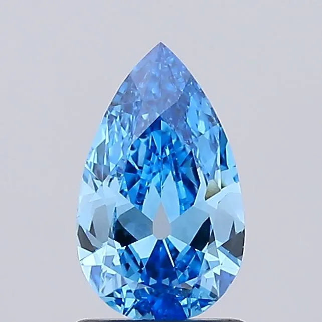 1.06ct Pear Lab Grown Diamond (Colour Fancy Vivid Blue, Clarity VS1, IGI Certified)