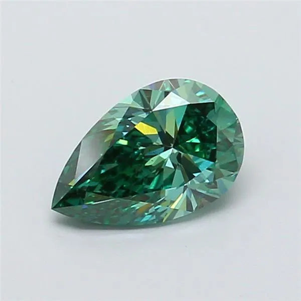 1.06ct Pear Lab Grown Diamond (Colour Fancy Vivid Green, Clarity VS1, IGI Certified)