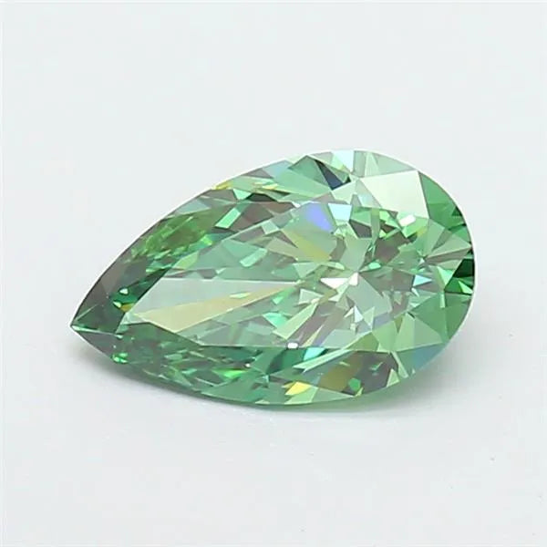 1.06ct Pear Lab Grown Diamond (Colour Fancy Vivid Green, Clarity VVS2, IGI Certified)