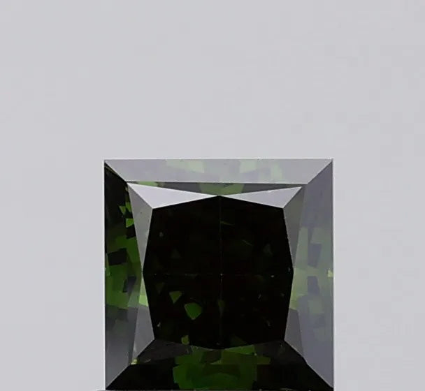 1.06ct Princess Lab Grown Diamond (Colour Fancy Deep Green, Clarity SI1, IGI Certified)