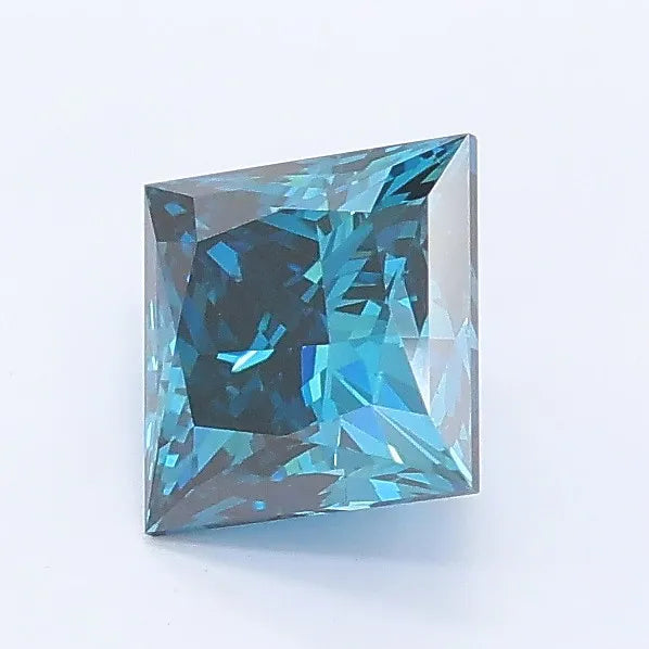 1.06ct Princess Lab Grown Diamond (Colour Fancy Vivid Blue, Clarity VS1, IGI Certified)
