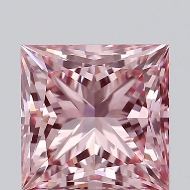 1.06ct Princess Lab Grown Diamond (Colour Fancy Vivid Pink, Clarity VS1, IGI Certified)