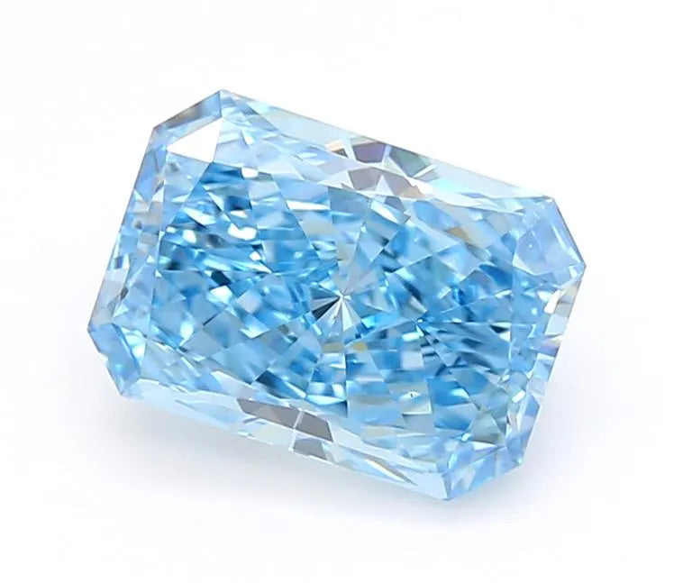 1.06ct Radiant Lab Grown Diamond (Colour Fancy Vivid Blue, Clarity VVS2, IGI Certified)