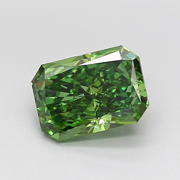 1.06ct Radiant Lab Grown Diamond (Colour Fancy Vivid Green, Clarity VVS2, IGI Certified)