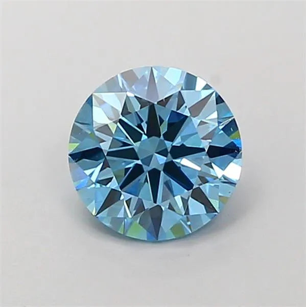 1.06ct Round Lab Grown Diamond (Colour Fancy Vivid Blue, Clarity VVS2, Cut ID, IGI Certified)