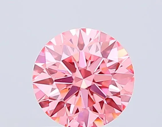 1.06ct Round Lab Grown Diamond (Colour Fancy Vivid Pink, Clarity VVS2, Cut ID, IGI Certified)