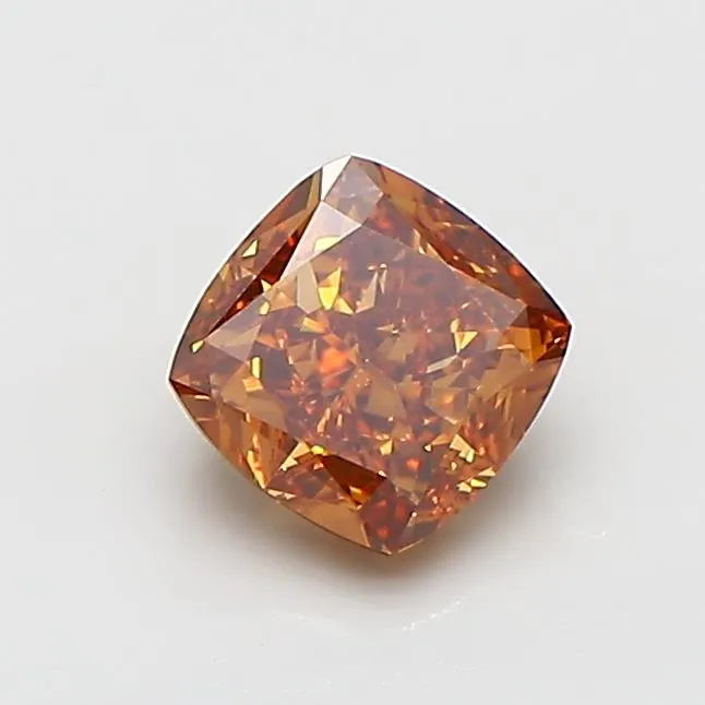1.07ct Cushion modified Lab Grown Diamond (Colour Fancy Orangey Brown, Clarity VVS2, IGI Certified)