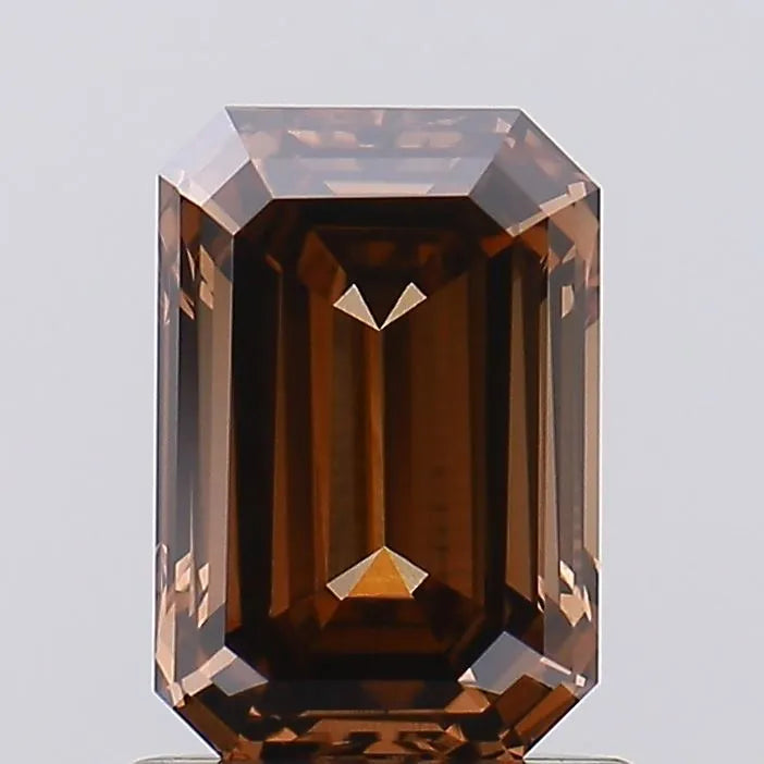 1.07ct Emerald Lab Grown Diamond (Colour Fancy Brown, Clarity VS1, IGI Certified)