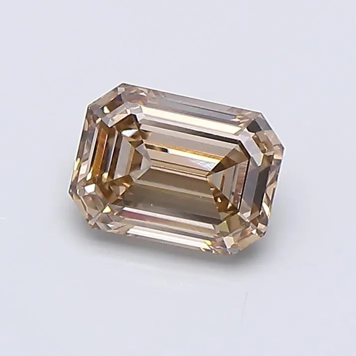 1.07ct Emerald Lab Grown Diamond (Colour Fancy Brown, Clarity VS1, IGI Certified)