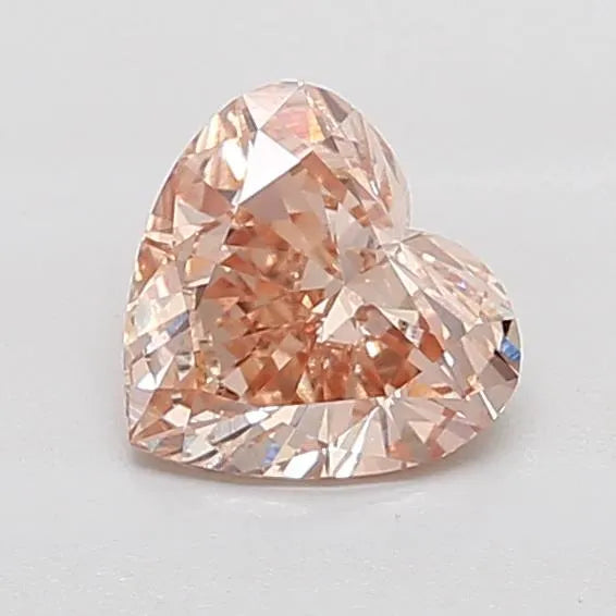 1.07ct Heart Lab Grown Diamond (Colour Fancy Light Brown, Clarity VS1, IGI Certified)