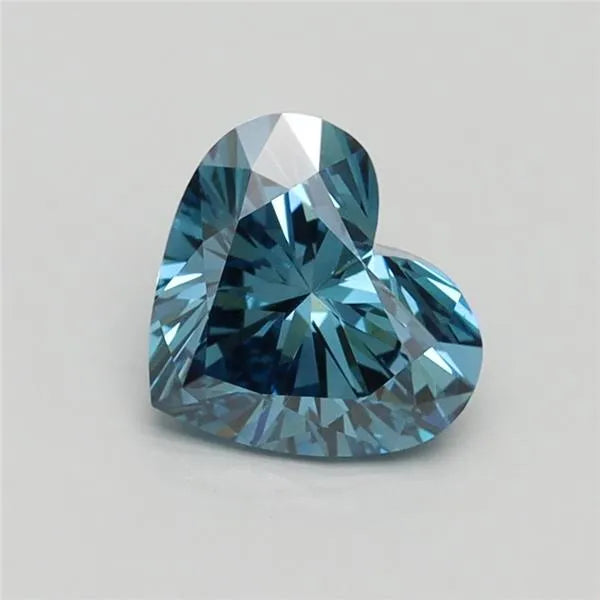 1.07ct Heart Lab Grown Diamond (Colour Fancy Vivid Blue, Clarity VS1, IGI Certified)
