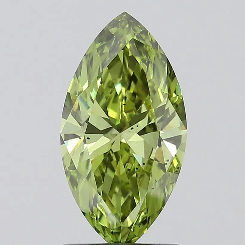 1.07ct Marquise Lab Grown Diamond (Colour Fancy Vivid Green, Clarity VS2, IGI Certified)