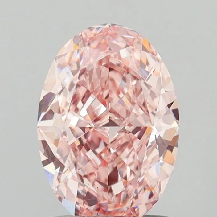 1.07ct Oval Lab Grown Diamond (Colour Fancy Intense Pink, Clarity VS2, IGI Certified)
