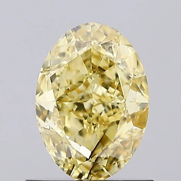 1.07ct Oval Lab Grown Diamond (Colour Fancy Intense Yellow, Clarity SI1, Cut GD, IGI Certified)