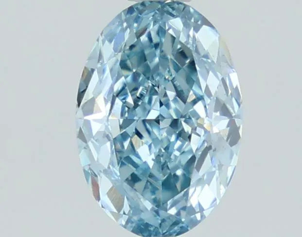 1.07ct Oval Lab Grown Diamond (Colour Fancy Vivid Blue, Clarity VS1, IGI Certified)