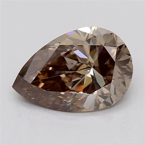 1.07ct Pear Lab Grown Diamond (Colour Fancy Light Brown Gray, Clarity VS1, IGI Certified)