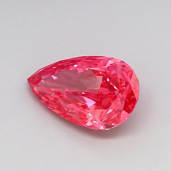 1.07ct Pear Lab Grown Diamond (Colour Fancy Vivid Pink, Clarity VVS2, IGI Certified)