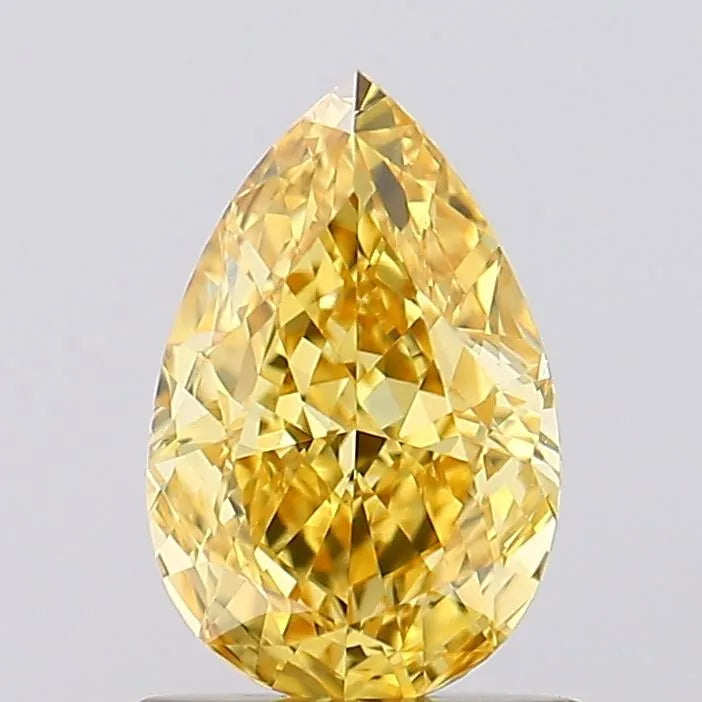 1.07ct Pear Lab Grown Diamond (Colour Fancy Vivid Yellow, Clarity VS1, IGI Certified)