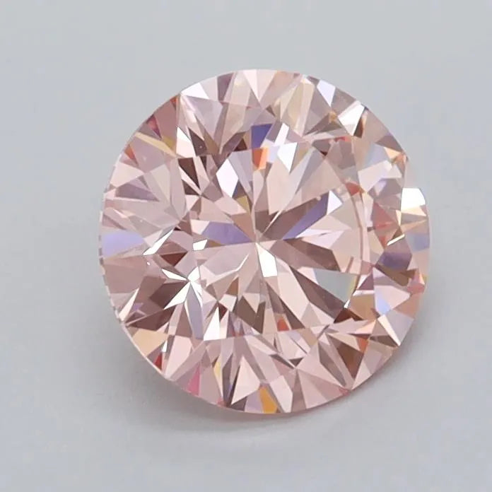1.07ct Round Lab Grown Diamond (Colour Fancy Intense Pink, Clarity VVS2, Cut ID, IGI Certified)