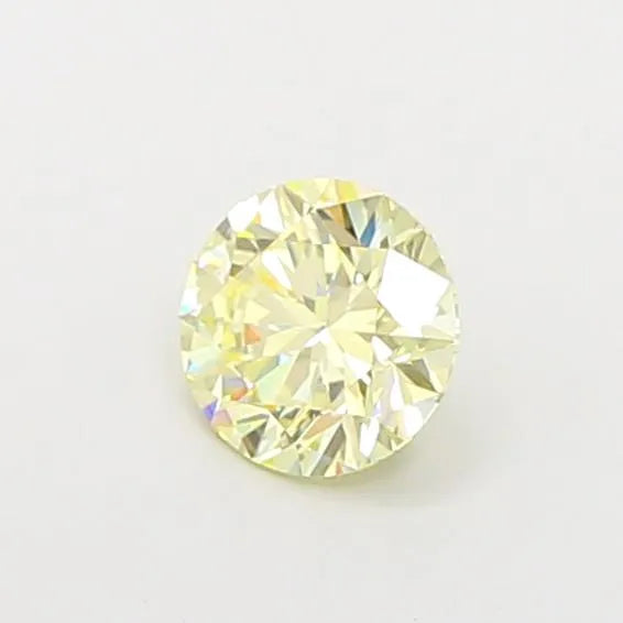 1.07ct Round Lab Grown Diamond (Colour Fancy Light Yellow, Clarity VS1, Cut ID, IGI Certified)