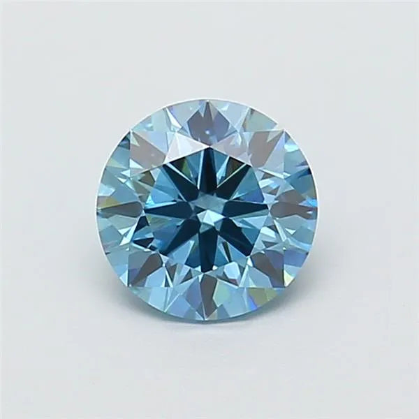 1.07ct Round Lab Grown Diamond (Colour Fancy Vivid Blue, Clarity VS1, Cut ID, IGI Certified)