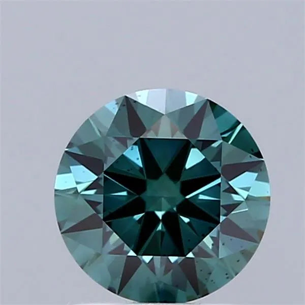 1.07ct Round Lab Grown Diamond (Colour Fancy Vivid Green, Clarity SI2, Cut ID, IGI Certified)