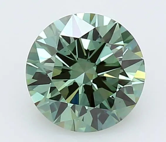 1.07ct Round Lab Grown Diamond (Colour Fancy Vivid Green, Clarity VS1, Cut ID, IGI Certified)