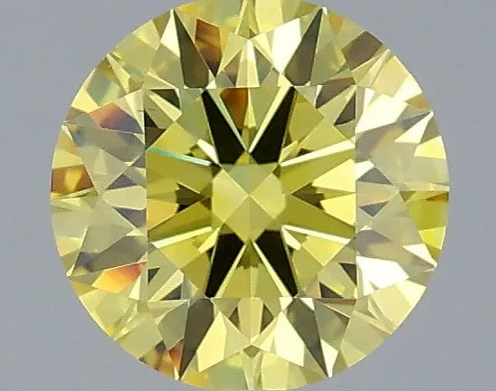 1.07ct Round Lab Grown Diamond (Colour Fancy Vivid Yellow, Clarity VS1, Cut ID, IGI Certified)