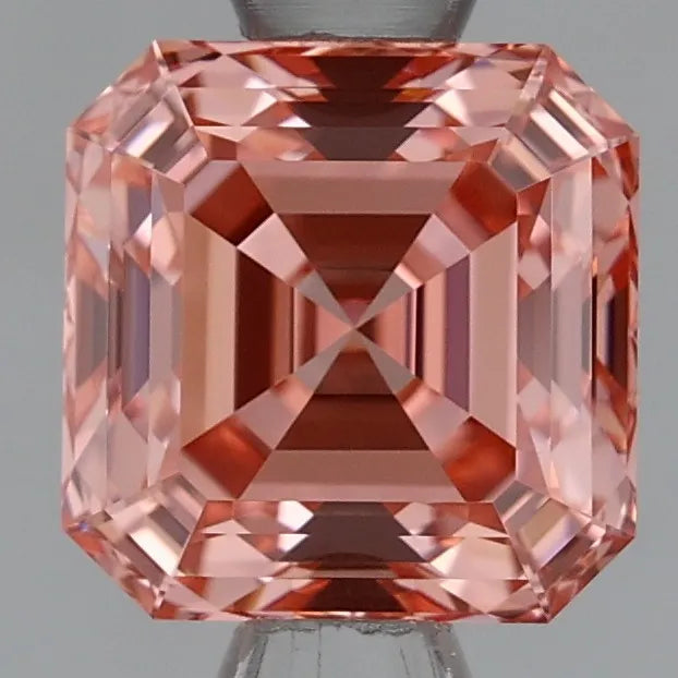 1.08ct Asscher Lab Grown Diamond (Colour Fancy Intense Pink, Clarity VVS2, Cut EX, IGI Certified)