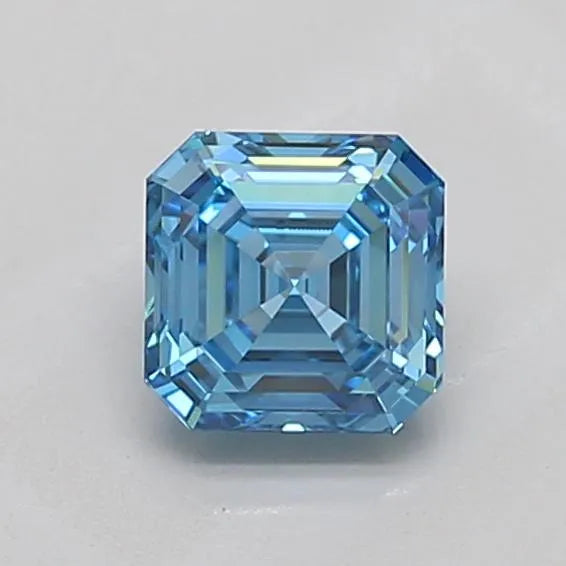 1.08ct Asscher Lab Grown Diamond (Colour Fancy Vivid Blue, Clarity VVS2, IGI Certified)