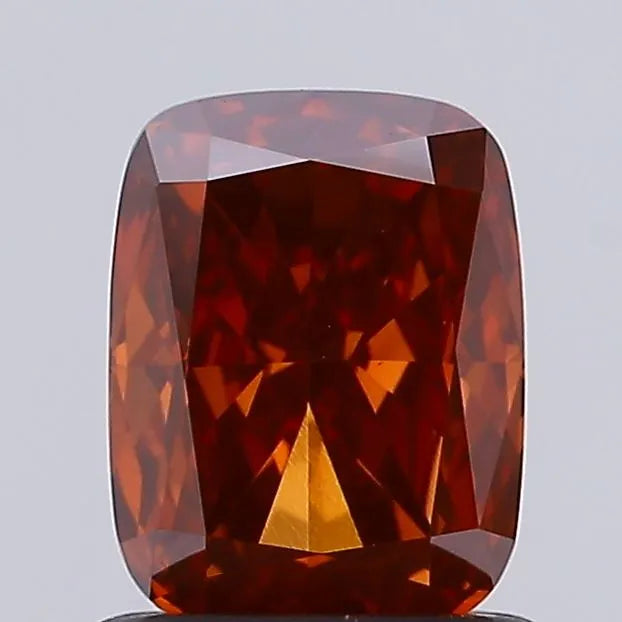 1.08ct Cushion modified Lab Grown Diamond (Colour Fancy Orangey Brown, Clarity VS1, IGI Certified)