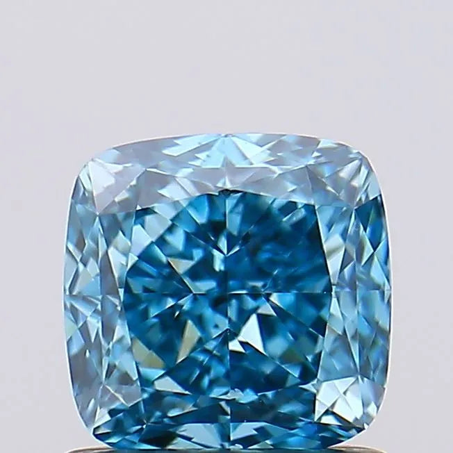 1.08ct Cushion modified Lab Grown Diamond (Colour Fancy Vivid Blue, Clarity VS2, IGI Certified)