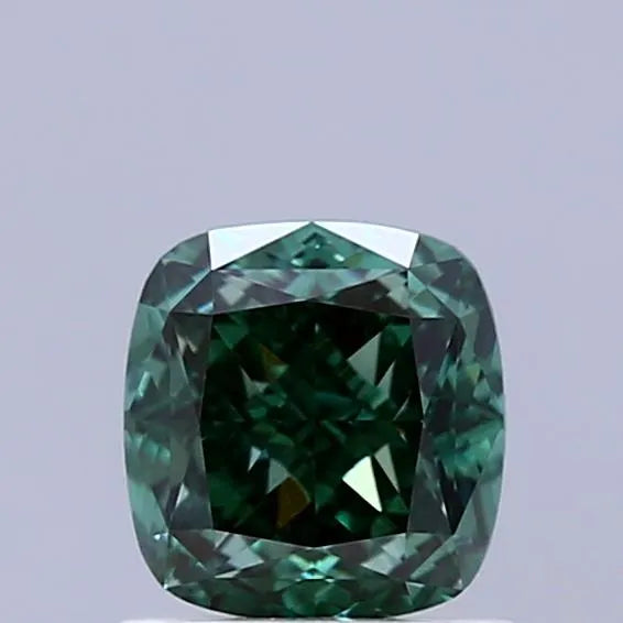 1.08ct Cushion modified Lab Grown Diamond (Colour Fancy Vivid Green, Clarity VS1, IGI Certified)