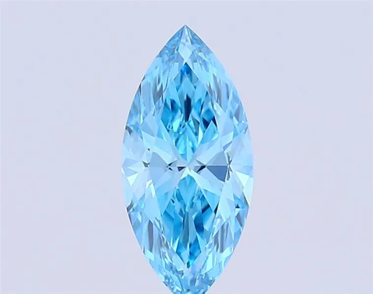 1.08ct Marquise Lab Grown Diamond (Colour Fancy Vivid Blue, Clarity VVS2, IGI Certified)